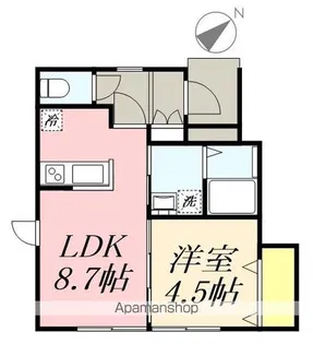 ファームレヂデンス函館駅前(FARMRESIDENCE函館駅前)【101号室】の間取り
