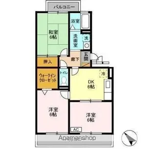 ハイローズ船橋 壱弐番館【3階】の間取り