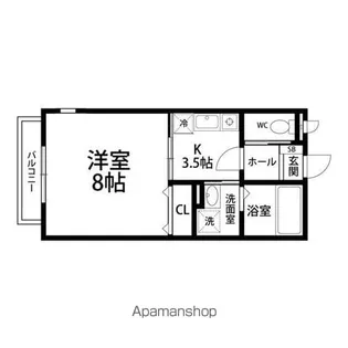 グレイスコート【201号室】の間取り