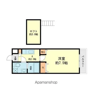 ピュアフリー井尻駅前【B202号室】の間取り