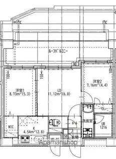 QUINTET MINAMI FUKUOKA【8階】の間取り