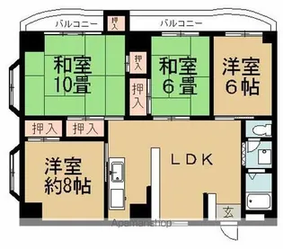 第3サンキョウマンション【8階】の間取り
