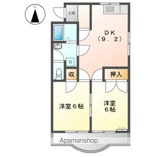 シャトルウィング【2階】の間取り