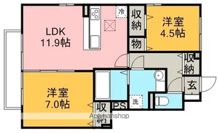 ルミエル N【1階】の間取り