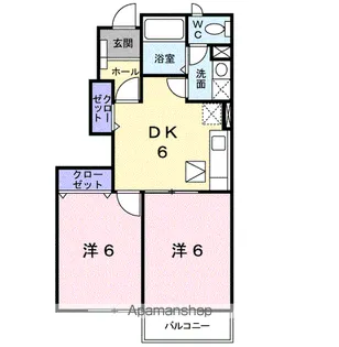 ファミーユB【1階】の間取り