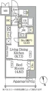 東京都新宿区東五軒町【マンション】の間取り