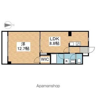 1LDKの間取り画像