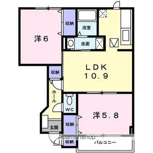 サニーレジデンスⅢ【1階】の間取り