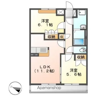 パサニアコート【1階】の間取り