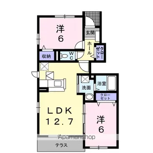 メゾン ちとせ【1階】の間取り
