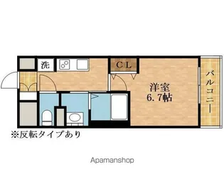 アドバンス大阪城東ブロード【1階】の間取り