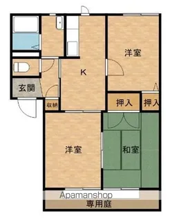 大阪府泉南市男里5丁目【アパート】の間取り