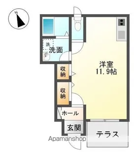 シャトレーゼ・Y【1階】の間取り
