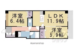 シャーメゾン京都六角大宮【207号室】の間取り