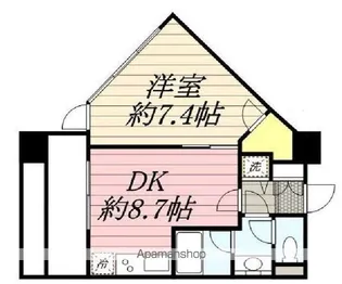 レジディア市ヶ谷【9階】の間取り