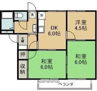 ベルメゾン松本【2階】の間取り