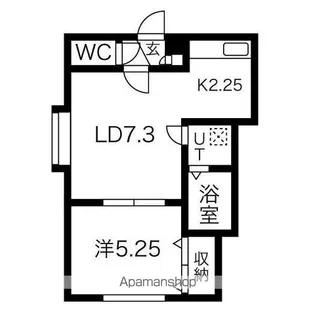 REN SPACE美園【205号室】の間取り