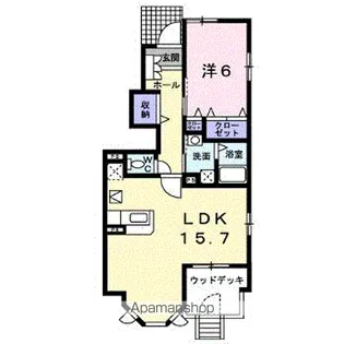 ウィンクルA【1階】の間取り