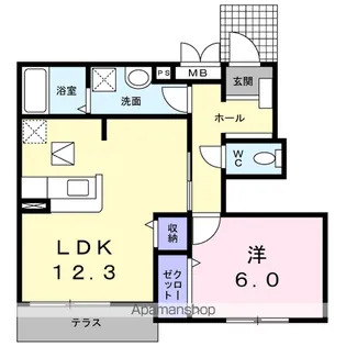 グランツ Ⅰ【1階】の間取り