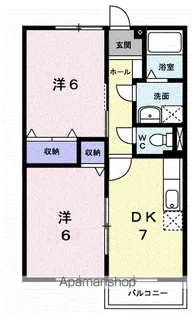 グレイスフルコートA【2階】の間取り