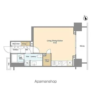 ASPRIME八丁堀【3階】の間取り