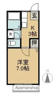 フレグランス郵とぴあC【202号室】の間取り