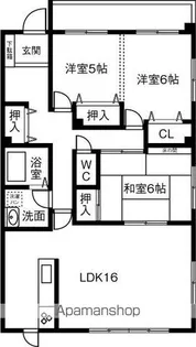 三旺マンション第2社台【1階】の間取り