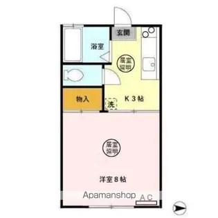 パセオプラシード参番館【1階】の間取り