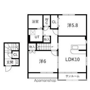 オリエンスA【2階】の間取り