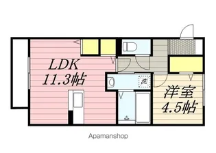 ヒルズ長栖【212号室】の間取り