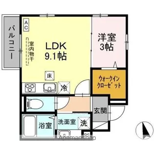 スリジェ横濱・エクラ横濱 スリジェ横濱【1階】の間取り