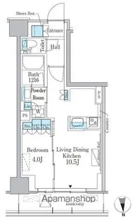 パークアクシス新宿百人町【3階】の間取り