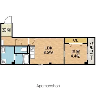 ソリティア茨木【3階】の間取り