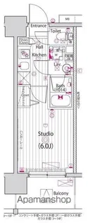 ガーラ・プライム川口【6F-7号室】の間取り