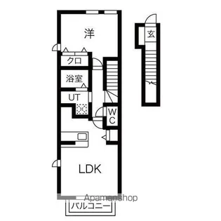 ウェストン遠若【2階】の間取り