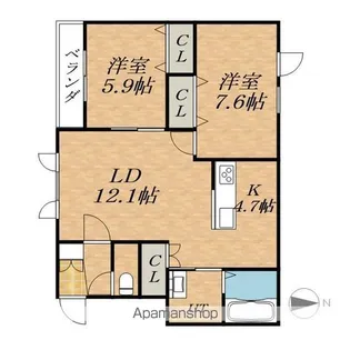 OWLⅡ【1階】の間取り