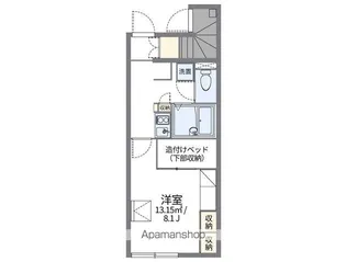 レオパレスプレミール【1階】の間取り