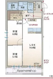 EL CINQ(エルサンク)【1階】の間取り