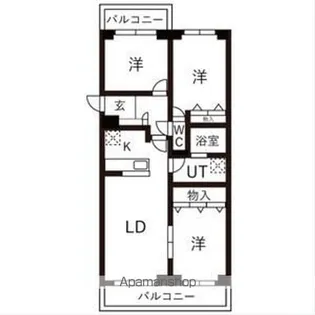 BRO北野【6階】の間取り