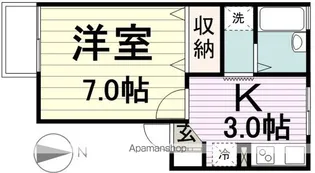 グランドゥール多賀城【208号室】の間取り