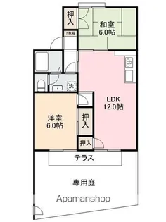 瀬戸ハイツAB【A105号室】の間取り