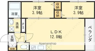 Tio瓢箪山【1階】の間取り
