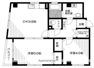 ドミール蔵前【3階】の間取り