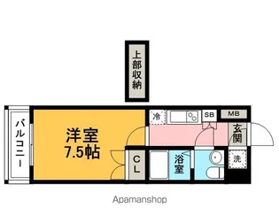 クラブオリエントNo72ハーバーイーストタワー【8階】の間取り