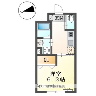 PORTE BONHEUR ポルテ ボヌール【1階】の間取り