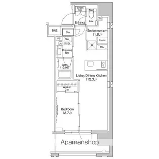 ザ・パークハビオ上北沢【12階】の間取り