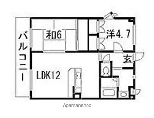 クレスト尾崎2号館【2階】の間取り