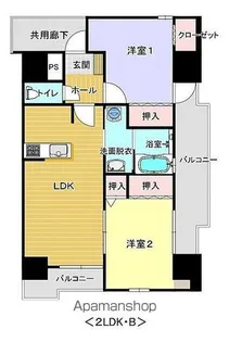 パワーステージ中村【7階】の間取り