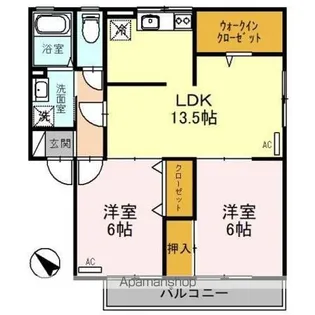 COURT以和貴Ⅱ【2階】の間取り