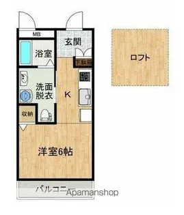 BLUE CASA【106号室】の間取り